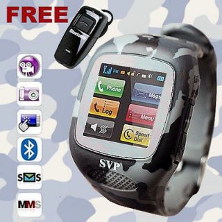   GSM Watch Cell Phone Army Camouflage Edition//Camera/Touch Screen