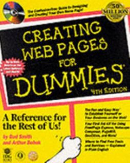 Creating Web Pages for Dummies by Bud E. Smith 1999, CD ROM Paperback 