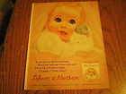 1963 Northern Toilet Paper Ad Baby Pink Blanket Ill Smile a Peek A 