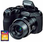 Fujifilm FinePix S2980 Digital Camera (Black) + Transcend 16GB Card 