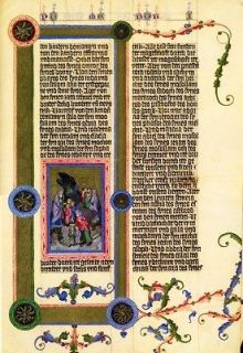 Bible Fragment FACSIMILE WENZEL BIBLE ILLUMIATION LIMITED ED. BOHEMIA 