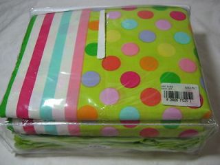 NEW WestPoint Home QUEEN SHEET SET Pastel Color Stripes & Polka Dots 