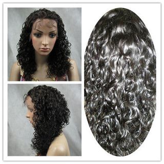 cheap lace front wig french lace 16 curly indian remy human hair 2#