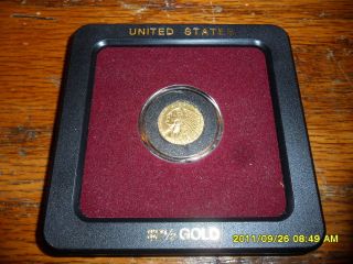 1910 $2 1/2 Indian Head Quarter Eagle   Gold Coin