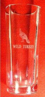 One Vintage Wild Turkey Bourbon Cocktail Glass Advertising Promotional 