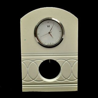 100% AUTHENTIC Vintage Wedgwood Table Clock Interior Silver White