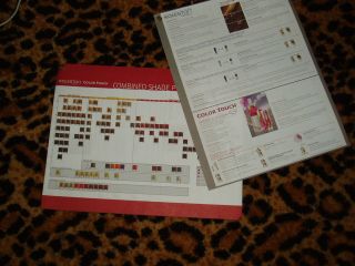 WELLA koleston COLOR TOUCH SWATCH HAIR COLOR paper CHART sheet