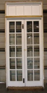 Vintage Exterior French Doors w/ Transom in Jamb 1/2