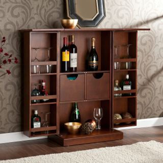   Old World Style Wine Liquor Mini Bar Pub Cabinet Fold Away Storage