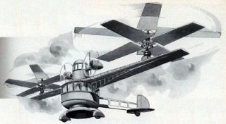Flying Whirligig Autogyro Chopper Airplane Wood Model