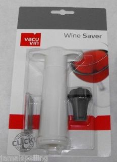 Wine Cork Vacu Vin Wine Preserver Saver 1 PUMP AND 1 STOPPER COMBO 