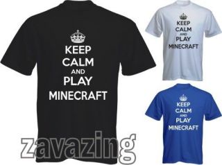  AND PLAY MINECRAFT MAN T SHIRT PS3 XBOX GAMER PRESENT GIFT GEEK WII
