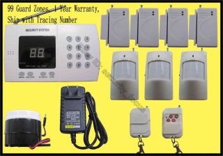 K30 99 Zones Wireless PIR Home Security Alarm Burglar System Auto Dial 