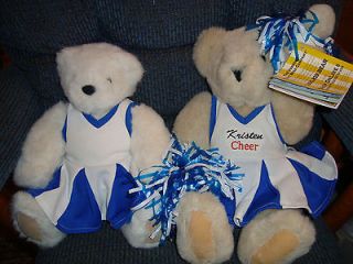 VT VERMONT TEDDY BEAR COMPANY CHEERLEADER blue white uniforms BORN 