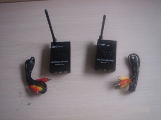 2W 2.4Ghz Wireless Video Audio Transmitter Receiver Kit for Recorder 