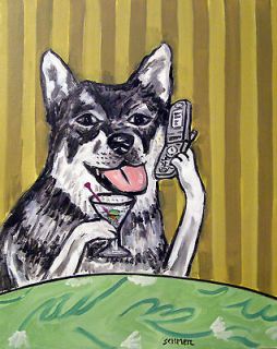 Elk Hound cell phone picture animal dog art Mug 11 oz gift