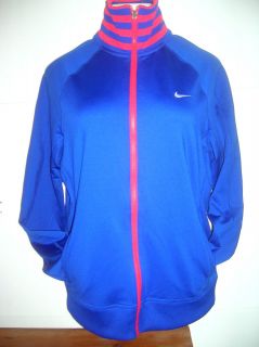Nike sz M Womens Track Style Jacket Sample NEW 424160 416 Blue 