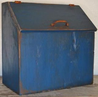   Antique Early Old Style Wooden Bin Box Mercantile Storage cupboard