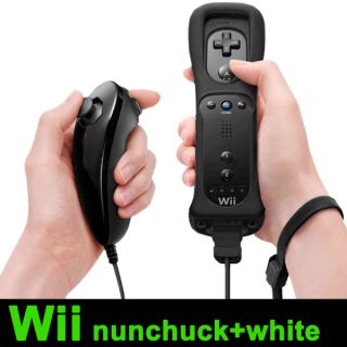   in Motion Plus Remote and Nunchuck Controller for Nintendo Wii BLACK