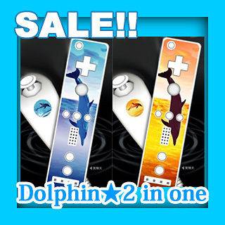SALE 2 DECO SKINs for Nintendo WII Remote DOLPHIN