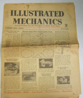   Mechanics Magazine Playroom Stools Changable Heads Feb 1935 070212R