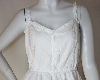   by Abercrombie Bettys Womens White Cotton Floral dress Size S M L