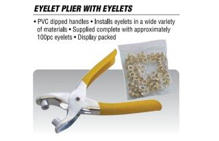 EYELET PLIERS TOOL HOLE PUNCH WITH EYELETS LEATHER CRAFT PLIER LEATHER 