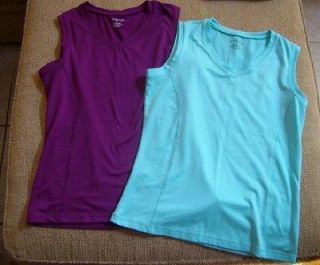 NEW BCG Workout Top Bra Shirt Tennis S Small 4 6 Lot TWO TOPS  Sky 