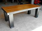 Bamboo and steel coffee table by Modern Industrial