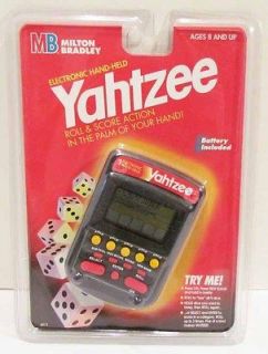YAHTZEE ELECTRONIC HANDHELD GAME BY MILTON BRADLEY 1995 MOC MINT 