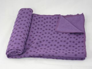 NEW Yoga Towel Yoga Mat 24x71 Purple Color + Carry Bag  free 