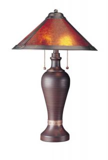 40W X 2 TABLE LAMP WITH MICA SHADE, #CA BO 463