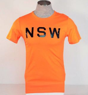 Nike Dri Fit NSW Orange Short Sleeve Tee T Shirt Mens NWT