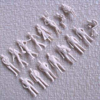 200 pcs O Gauge 148 unpainted Figures 16 different poses People 