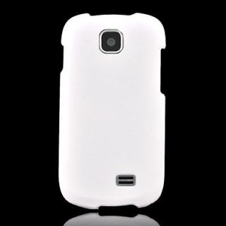 WHITE RUBBERIZED HARD PHONE COVER CASE FOR AT&T Samsung GALAXY APPEAL 