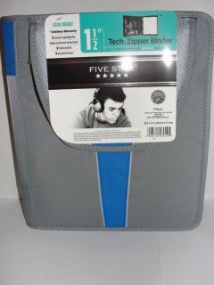 Mead Tech Zipper Binder Blue/Gray 1.5 Capacity. MEA 28012