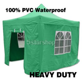   PVC Waterproof Green 10x10 Pop Up Canopy Folding Party Tent Gazebo