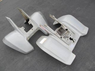 YAMAHA 350 WARRIOR STOCK PLASTIC GREY FRONT AND REAR FENDERS PLASTIC 
