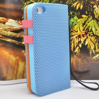   Card Wallet Flip Ball Leather Hard Case Cover For Apple Iphone 4s 4