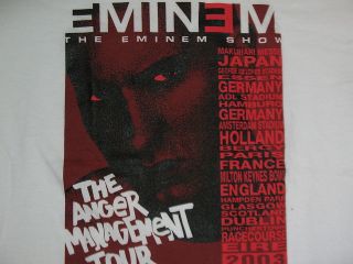 EMINEM Anger Management JAPAN UK Tour T SHIRT BRAND NEW Old Stock Hip 