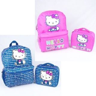 NWT OLD NAVY GIRLS BACKPACK LUNCH BOX BAG SET HELLO KITTY