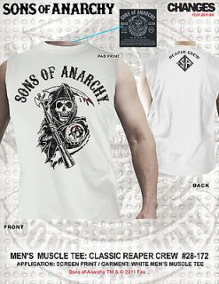 NEW 2012 SONS OF ANARCHY CLASSIC REAPER CREW MUSCLE TEE SOA BIKER 