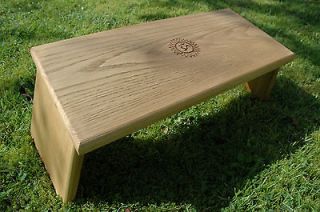 OM Eco Meditation Bench Angled SOLID ASH Seiza Yoga Stool Chair 