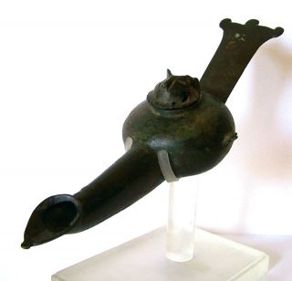 Islamic Bronze Oil Lamp 1200 AD