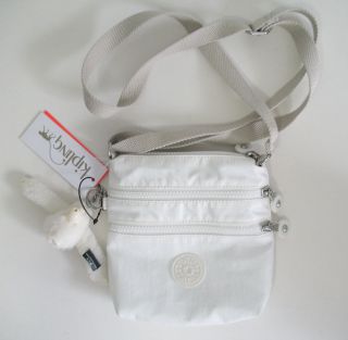 Kipling Alvar Cross Body Mini Bag Lacquer White AC7126   NWT