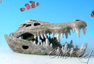 Nile Crocodile Skull Cave 354 small ~ aquarium ornament fish tank 