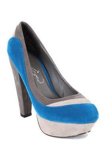   Turbo Velvet Platform Almond Toe 5 Heels Pumps Shoes 5.5 10