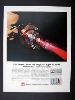 RCA Helium neon Gas Laser at Sarnoff Center Princeton NJ 1963 Ad 
