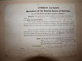 Andrew Jackson SIGNED w/ Boyle 1833 NAVAL APPOINTMENT