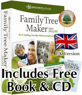 Family Tree Maker 2012 UK Deluxe Edition + Free Regional Guidebook 